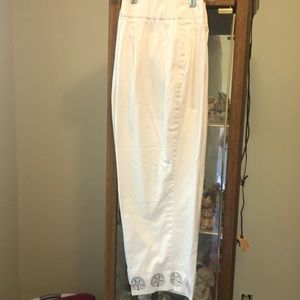 R Q T Woman,  3 X  white cotton pant